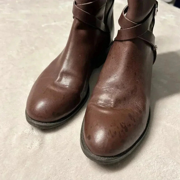 Brown Ralph Lauren Leather Ankle Boots Marisol Women’s 8 - Picture 4 of 8